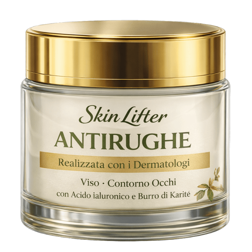 Crema antirughe Skin Lifter con acido ialuronico e burro di karité.