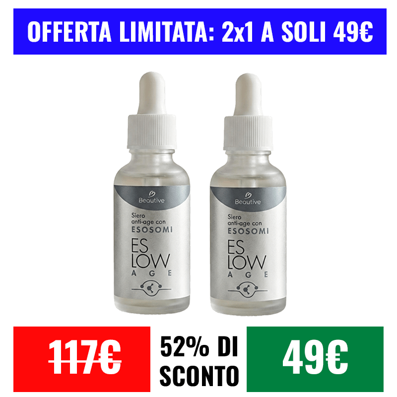 Due bottiglie di siero anti-età Esosomi con offerta speciale.