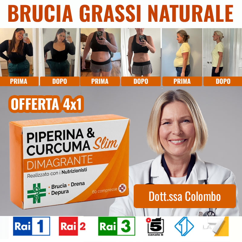 Integratore dimagrante Piperina e Curcuma con Dott.ssa Colombo.
