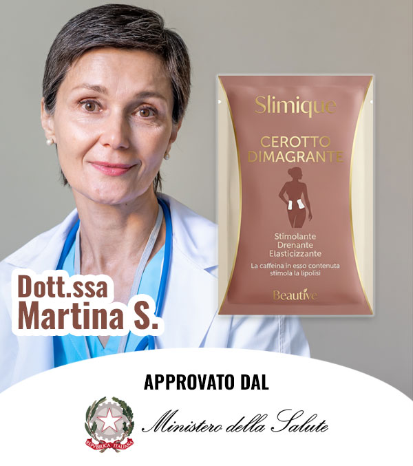 Dottoressa Martina S. con prodotto Slimique Cerotto Dimagrante.