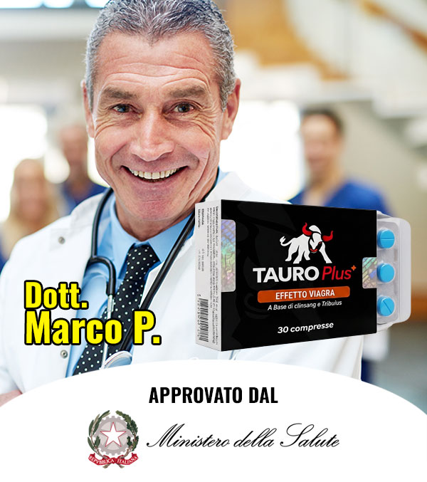 Dott. Marco P. con TauroPlus, integratore per la salute maschile.