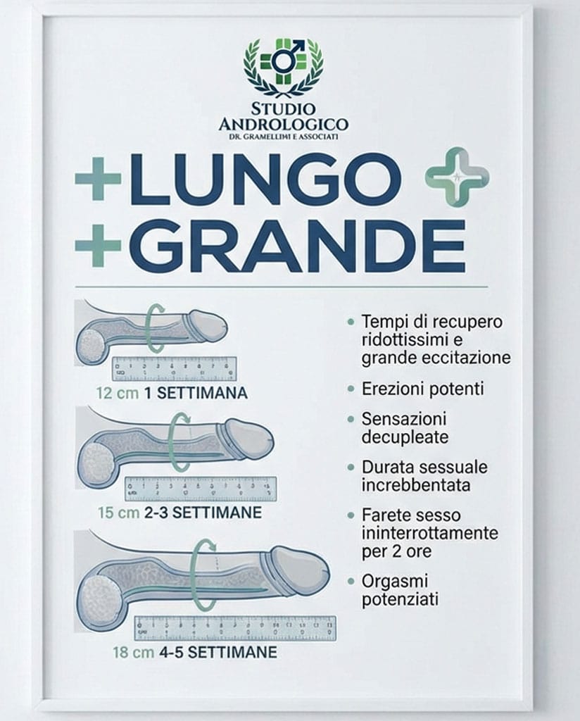 Studio andrologico con informazioni su lunghezza e tempi di recupero.
