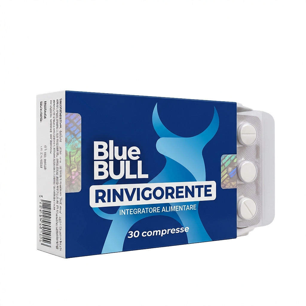 Integratore alimentare Blue Bull Rinforgente con 30 compresse.