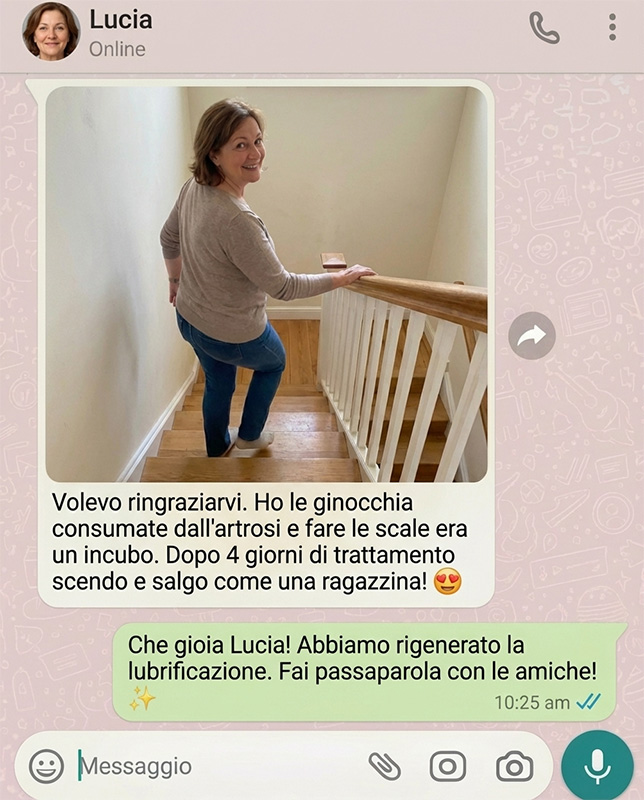 Donna che fa esercizi di riabilitazione alle ginocchia.