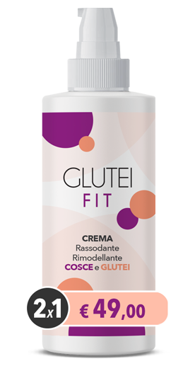 Crema rassodante per glutei e cosce, trattamento visibile.