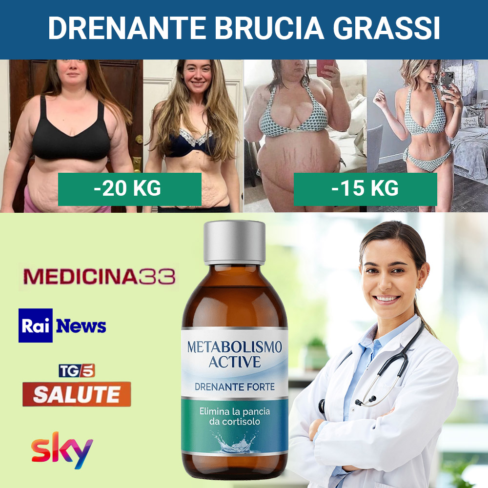 Integratore drenante per bruciare grassi e migliorare il metabolismo.