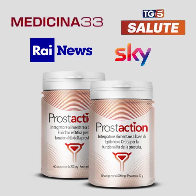 Integratore Prostaction per la salute della prostata in capsule.
