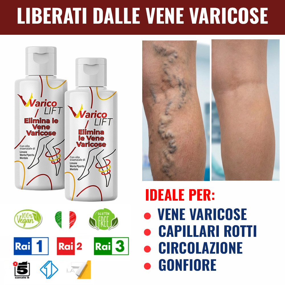 Prodotto VaricoLift contro vene varicose e capillari rotti.