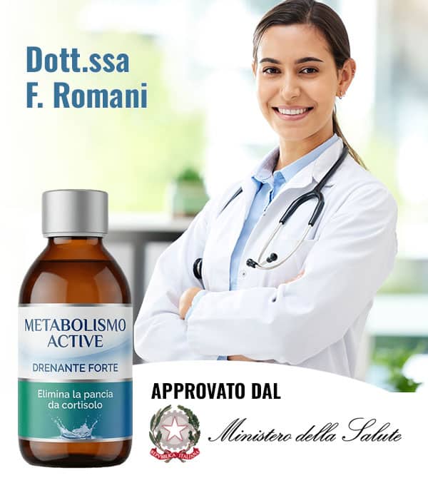 Dott.ssa F. Romani con prodotto Metabolismo Active per il metabolismo.