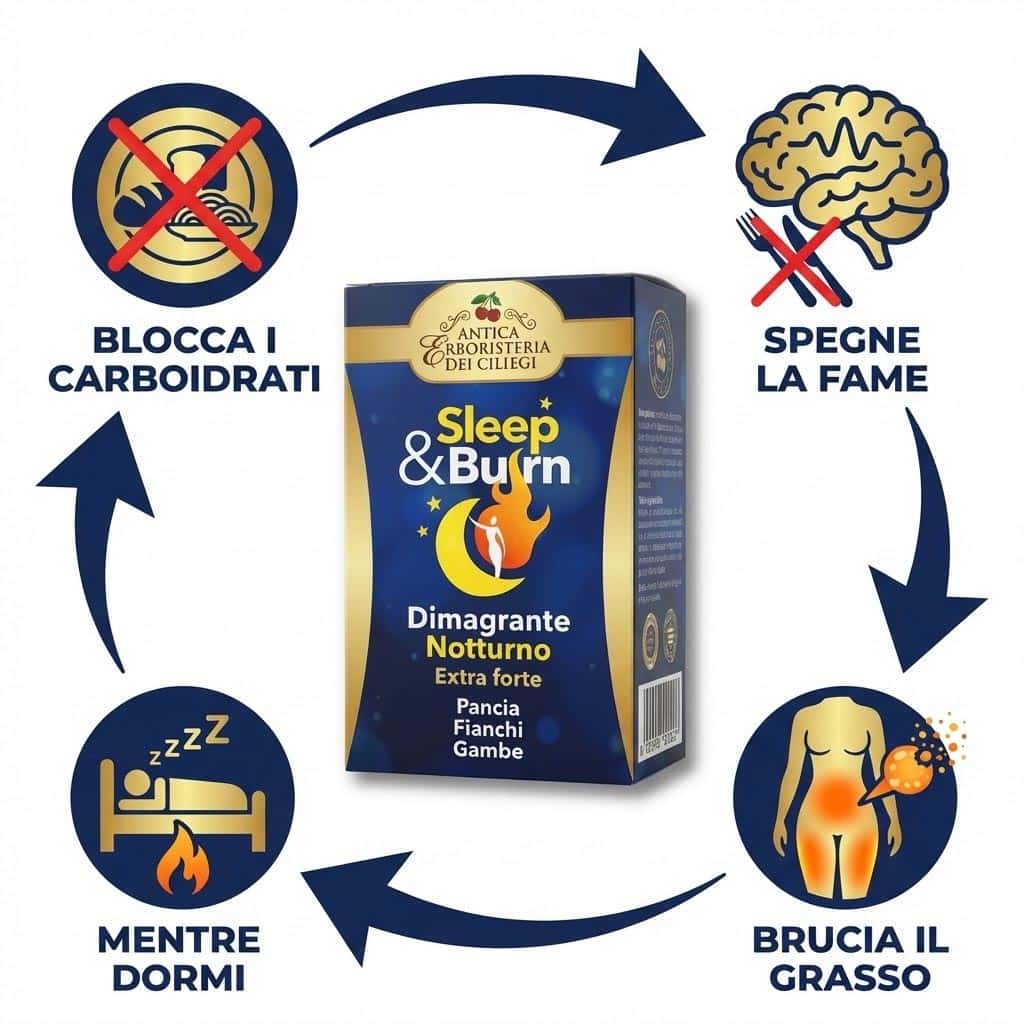 Integratore Sleep & Burn per migliorare il sonno e bruciare grassi.