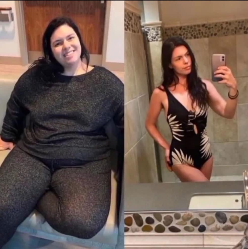 Prima e dopo il cambiamento di stile e forma fisica.