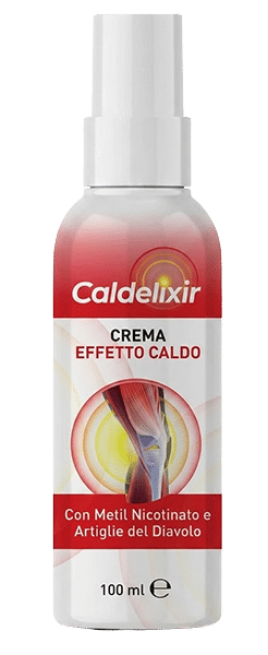 Caldelixir crema effetto caldo con metil nicotinato e articoli del diavolo.
