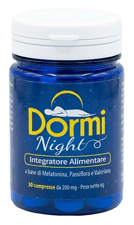 Integratore Dorminight con passiflora e valeriana per il sonno.