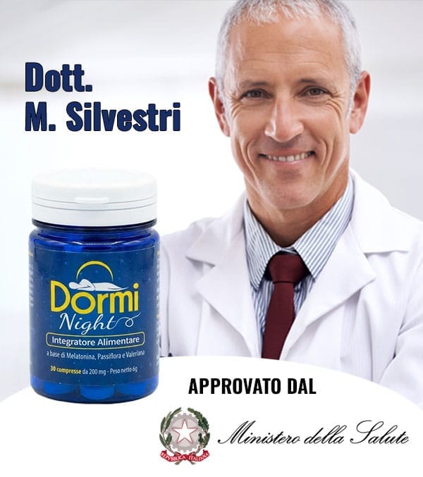 Integratore Dorminight con approvazione del Ministero della Salute.