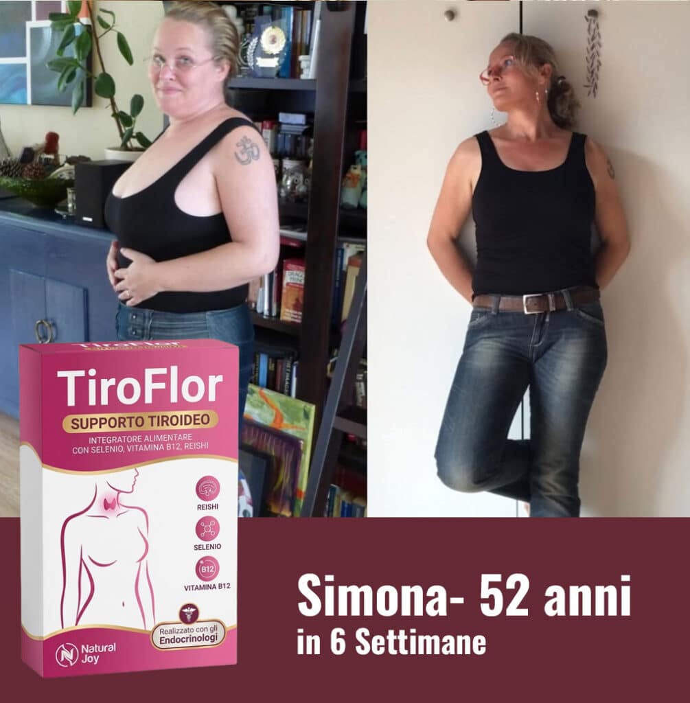 Integratore Tiroflor per supporto tiroide con selenio e vitamina B12.