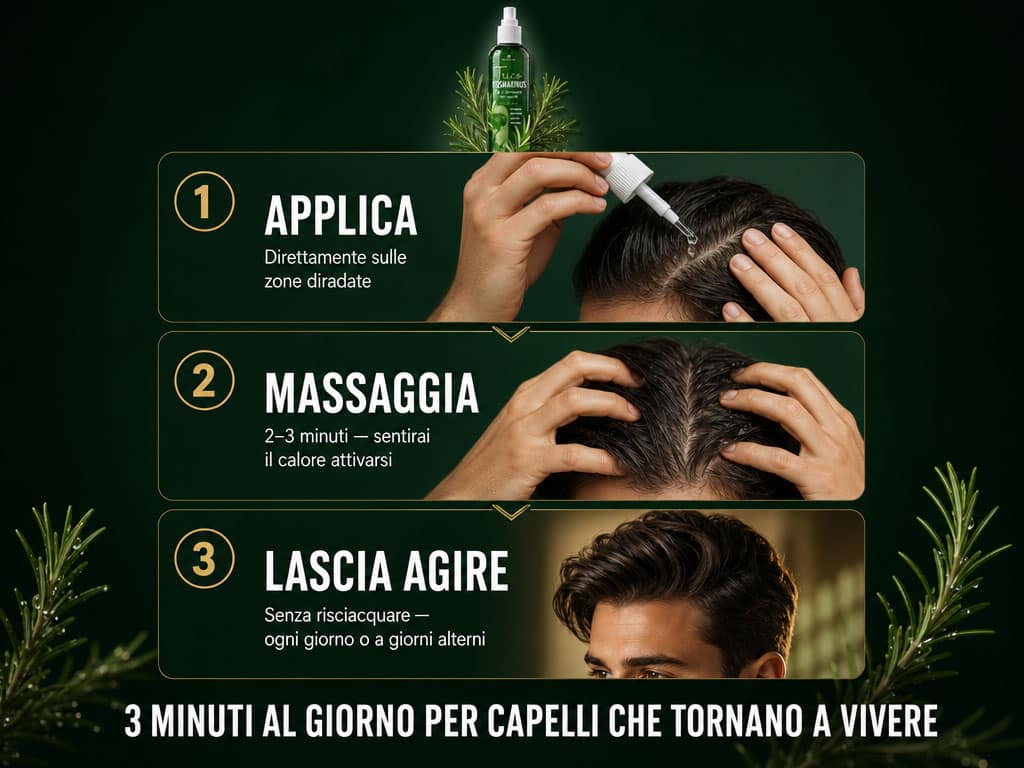 Trattamento naturale tricorosmarinus per capelli sani e forti.