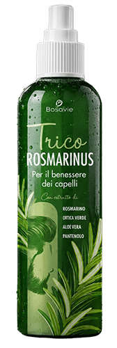 Spray per capelli con Tricorosmarinus, rosmarino, aloe vera e pantenolo.