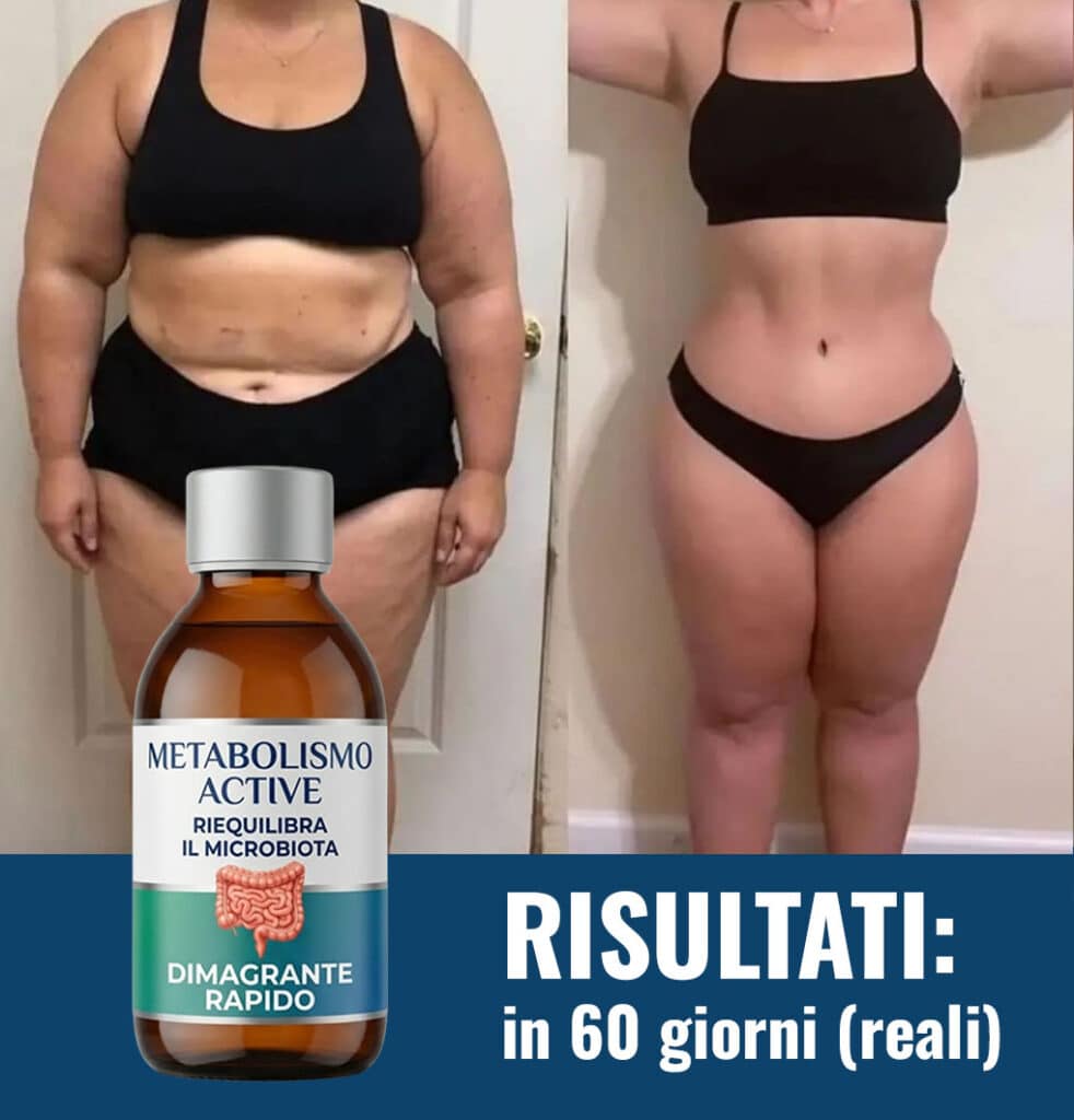 Prima e dopo perdita di peso con Metabolismo Active.