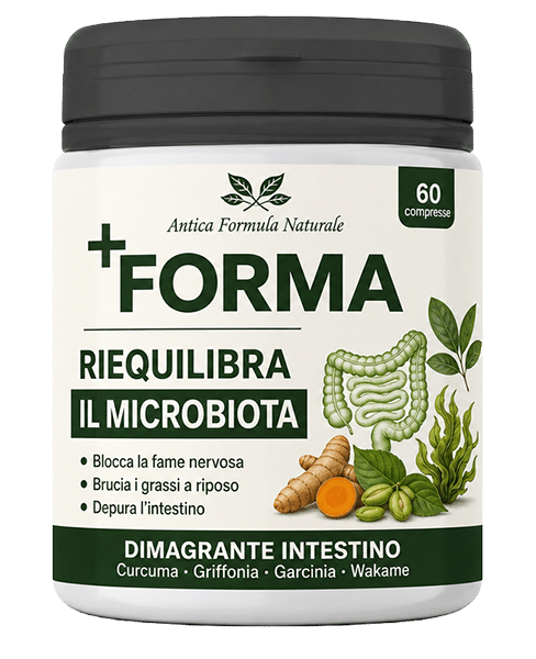 Integratore intestino Forma macrobiota con curcuma e garcinia.