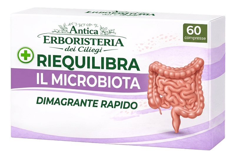Integratore per microbiota intestinale con 60 compresse di Riequilibria.