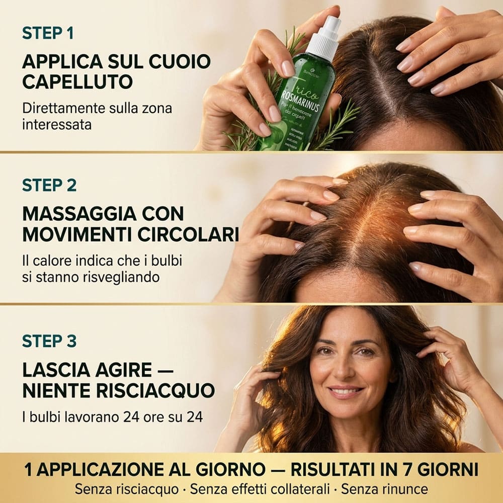 Tricorosmarinus Donna, trattamento naturale per capelli sani e forti.